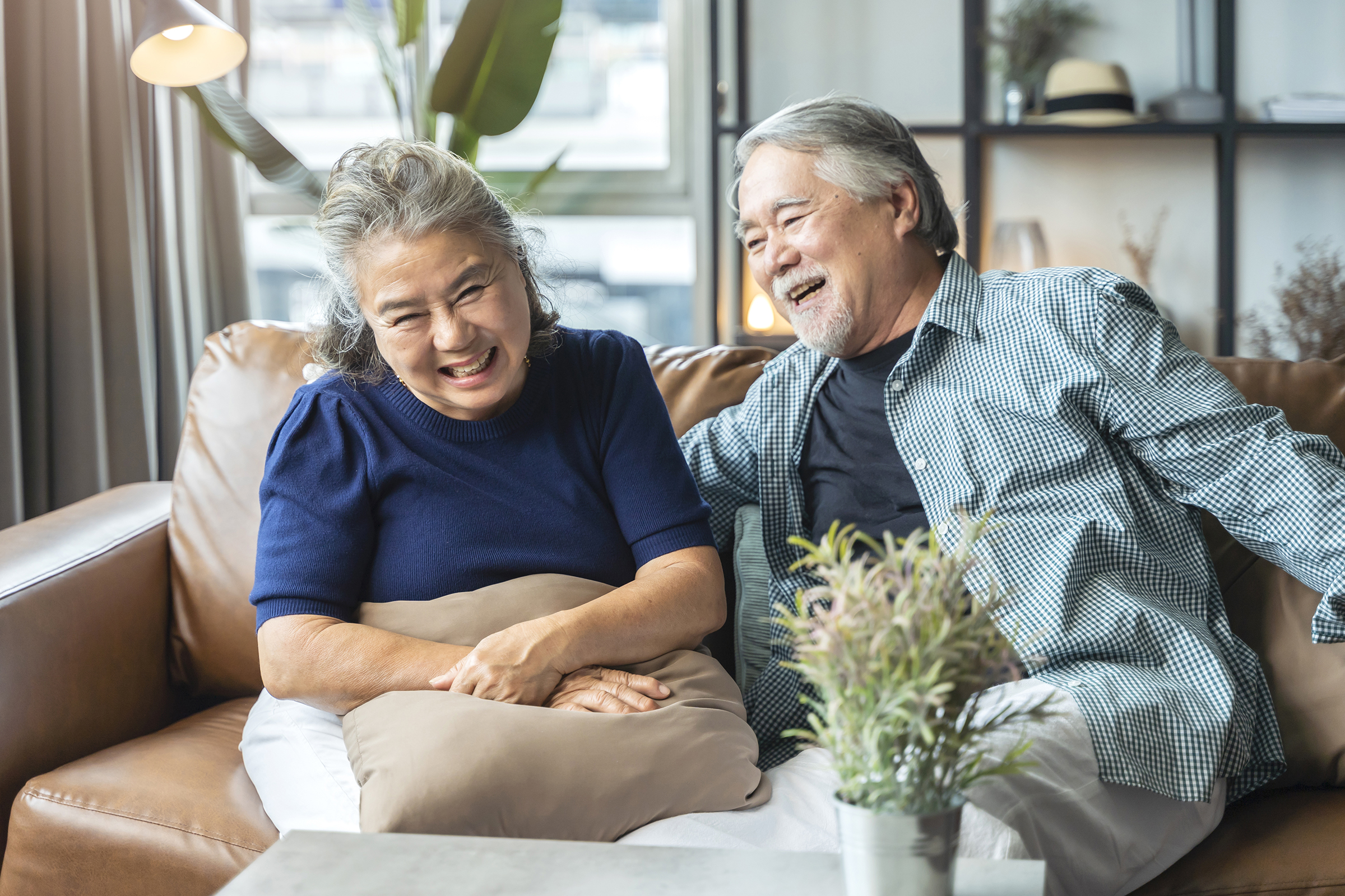 senior couple enjoys conversation memory care